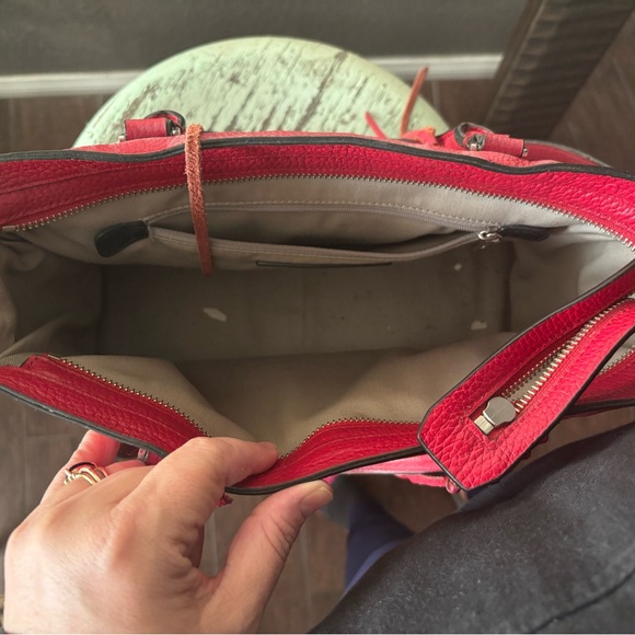 Red Leather Handbag - Picture 3 of 3